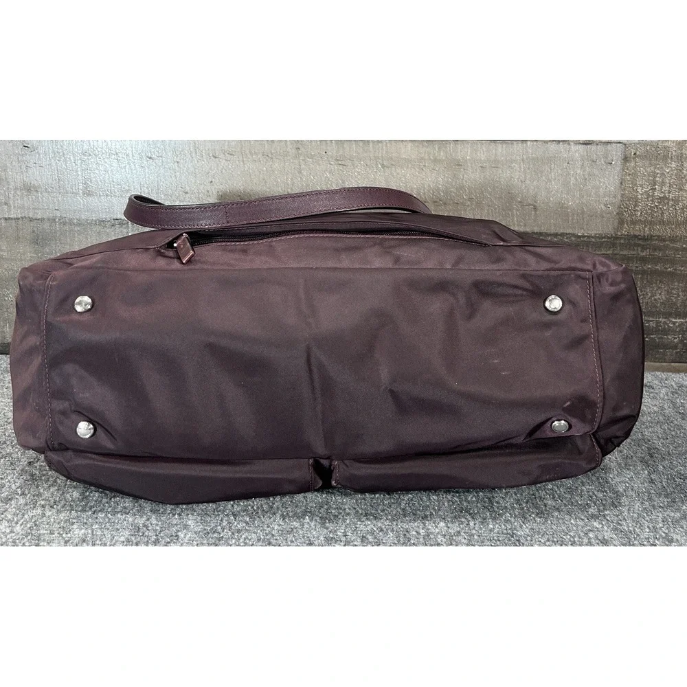 TUMI Travel Tote Luggage Handbag Duffel Nylon Overnight Bag Weekender Plum